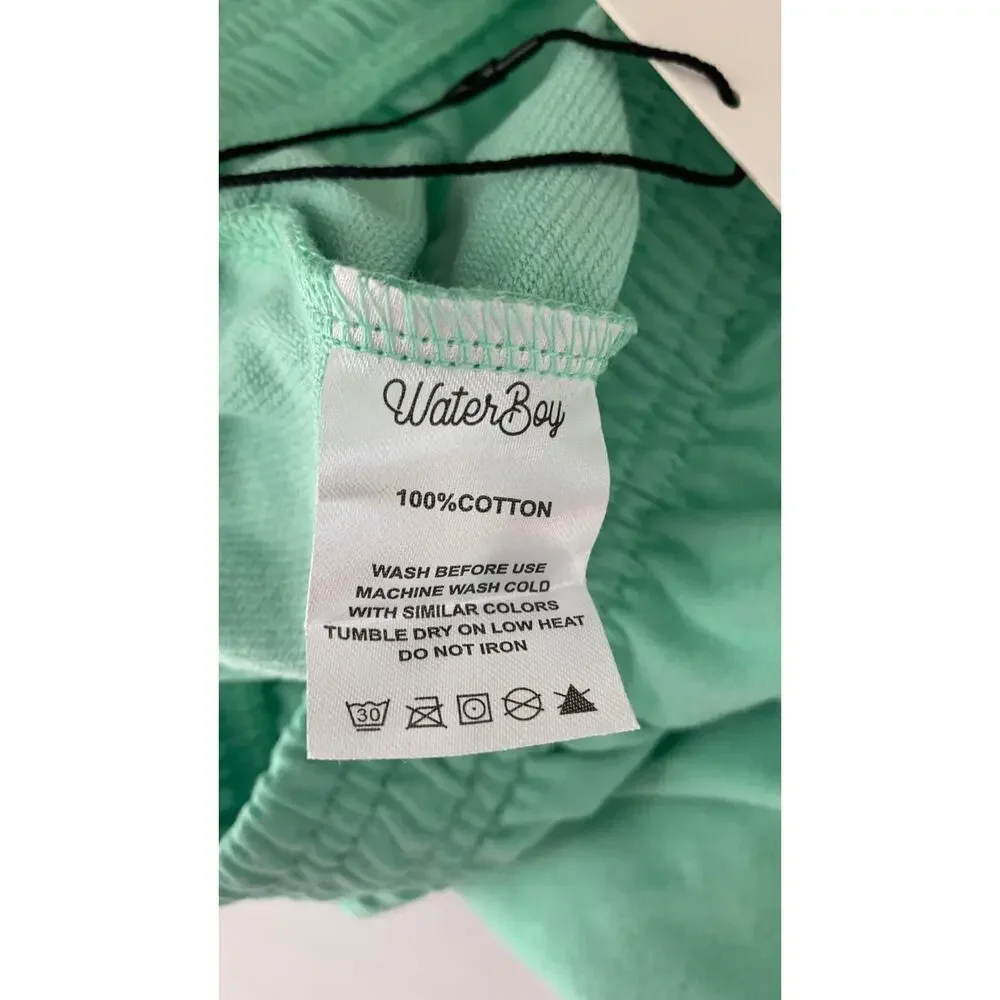 WaterBoy Women’s Classic Gym Short Pastel Green Size Small New High Waist